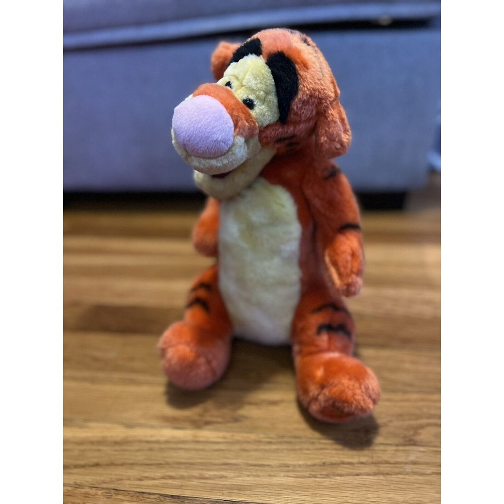 Disney Store Authentic Tigger Plush Fuzzy Winnie Pooh Tiger Stuffed Animal 14 In